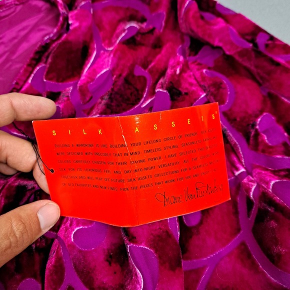 Vintage Diane Von Furstenberg Silk Assets Blouse Women's 1X‎ Velvet Bell Sleeve - Picture 2 of 9